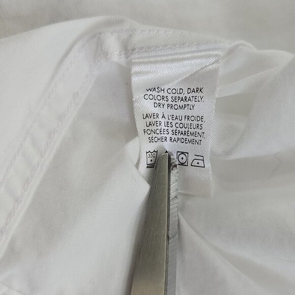 Calvin Klein Button Up Shirt Men's M White Slim Fit Snaps Long Sleeve EUC LN - Picture 8 of 15